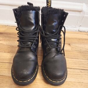 Faux Fur lined Doc Martens
